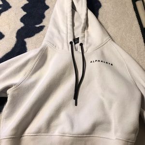COPY - OG alphalete white cropped hoodie